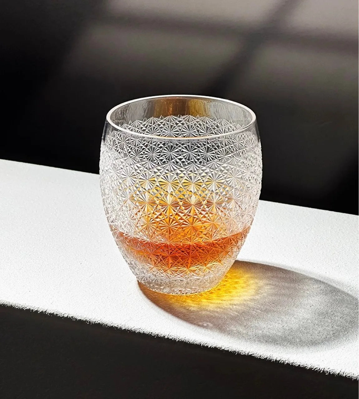 Verre Whisky Cristal Japonais Locke Fait Main Haut de Gamme 300 ml — Fabrication Artisanale – | Studio Nichijo Paris
