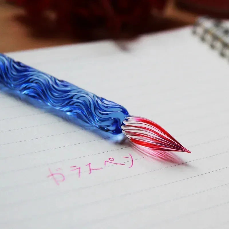 Stylo Verre Cristal Japonais Fait Main — Fabrication Artisanale – | Studio Nichijo Paris