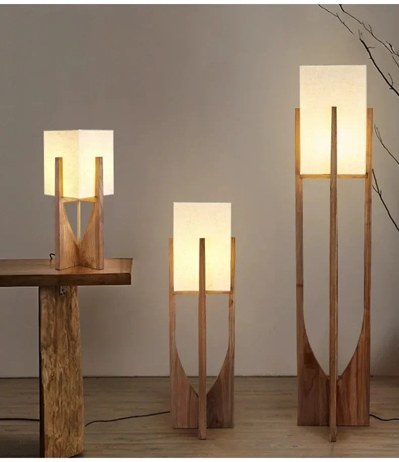 Lampadaire Japonais en Bambou et Bois – Lampe sur Pied Style Wabi-Sabi – | Studio Nichijo Paris
