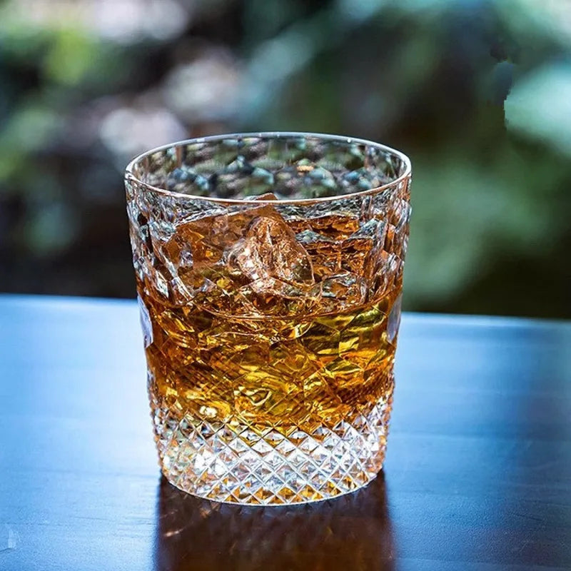 Verre Cristal Nid d’Abeille Edo Coffret Bois 250ml — Fabrication Artisanale – | Studio Nichijo Paris