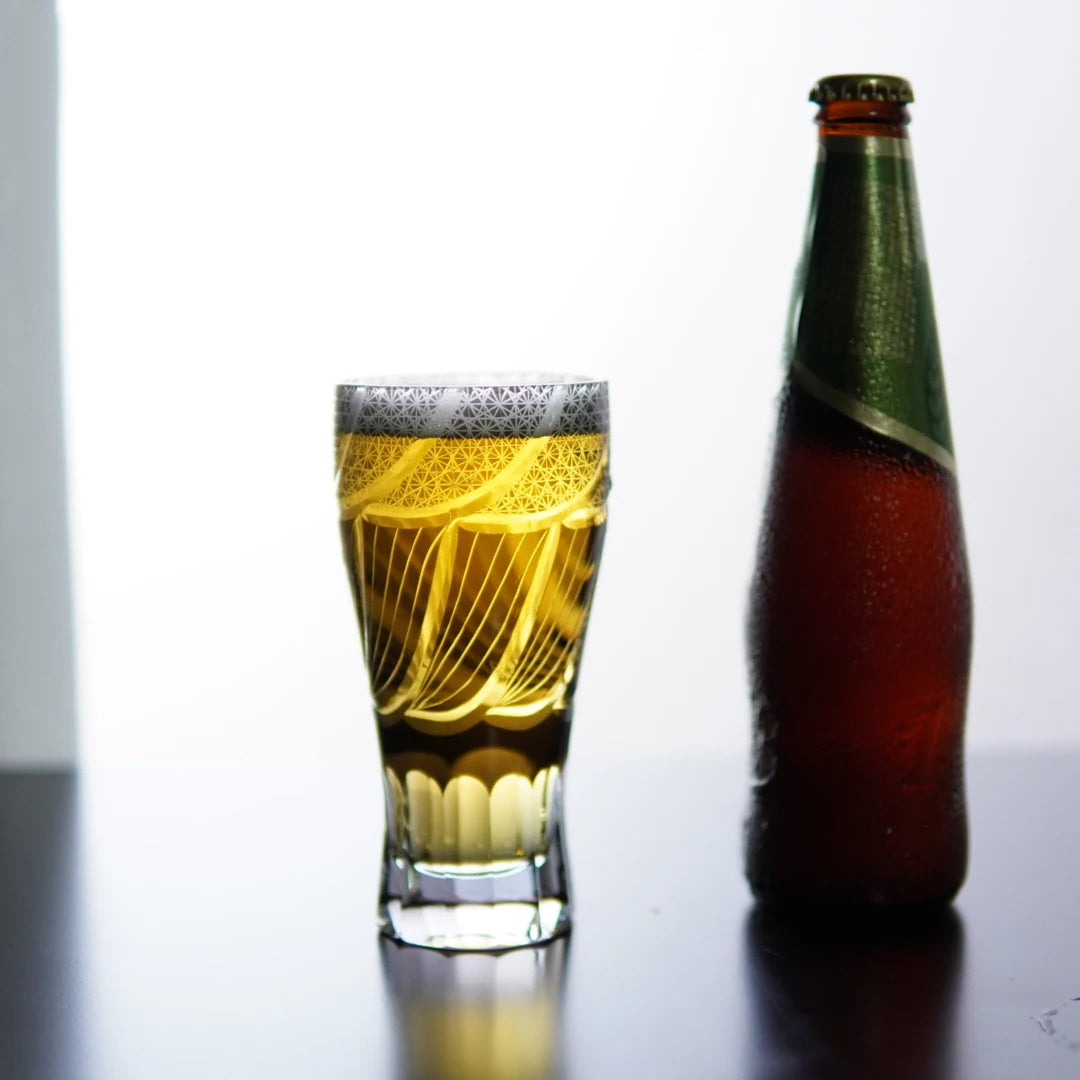 Verre Cristal Japonais Grande Valeur Bière Artisanale — Fabrication Artisanale – | Studio Nichijo Paris