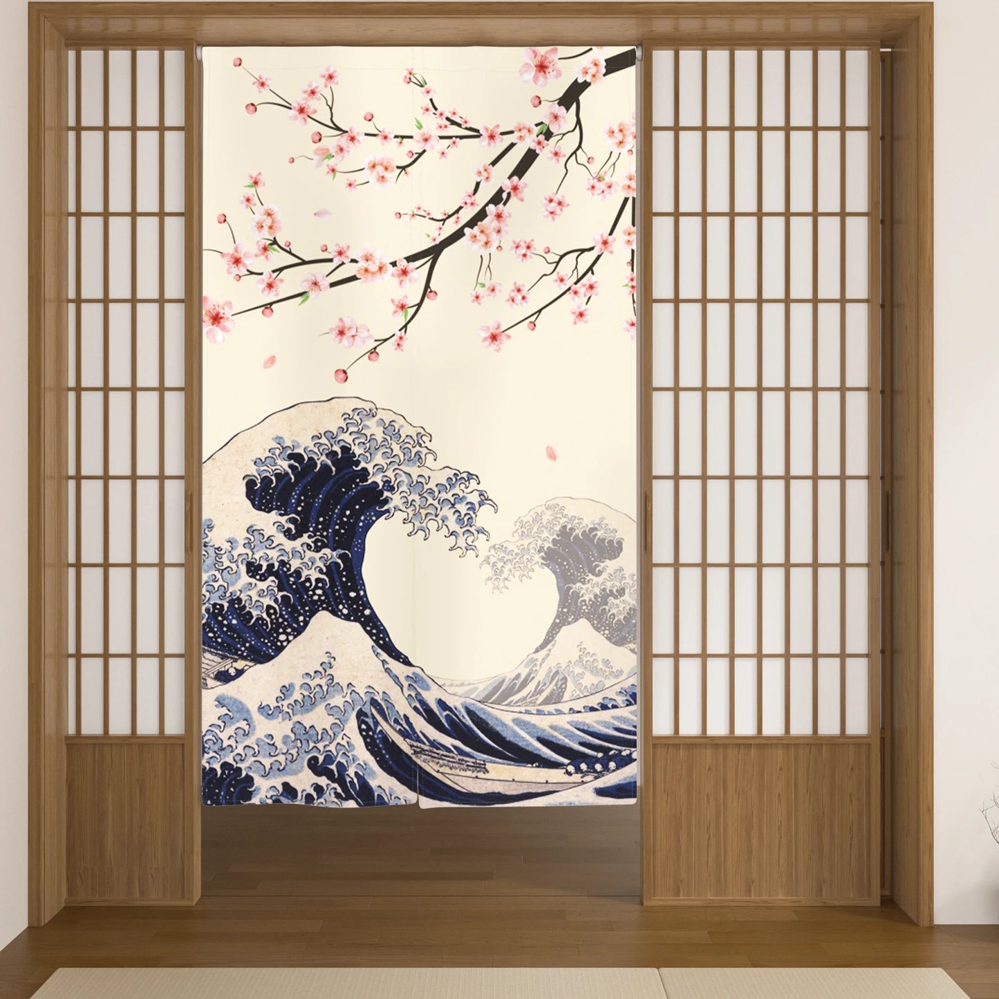 Rideau de Porte Japonais | Demi-Rideau Translucide – | Studio Nichijo Paris
