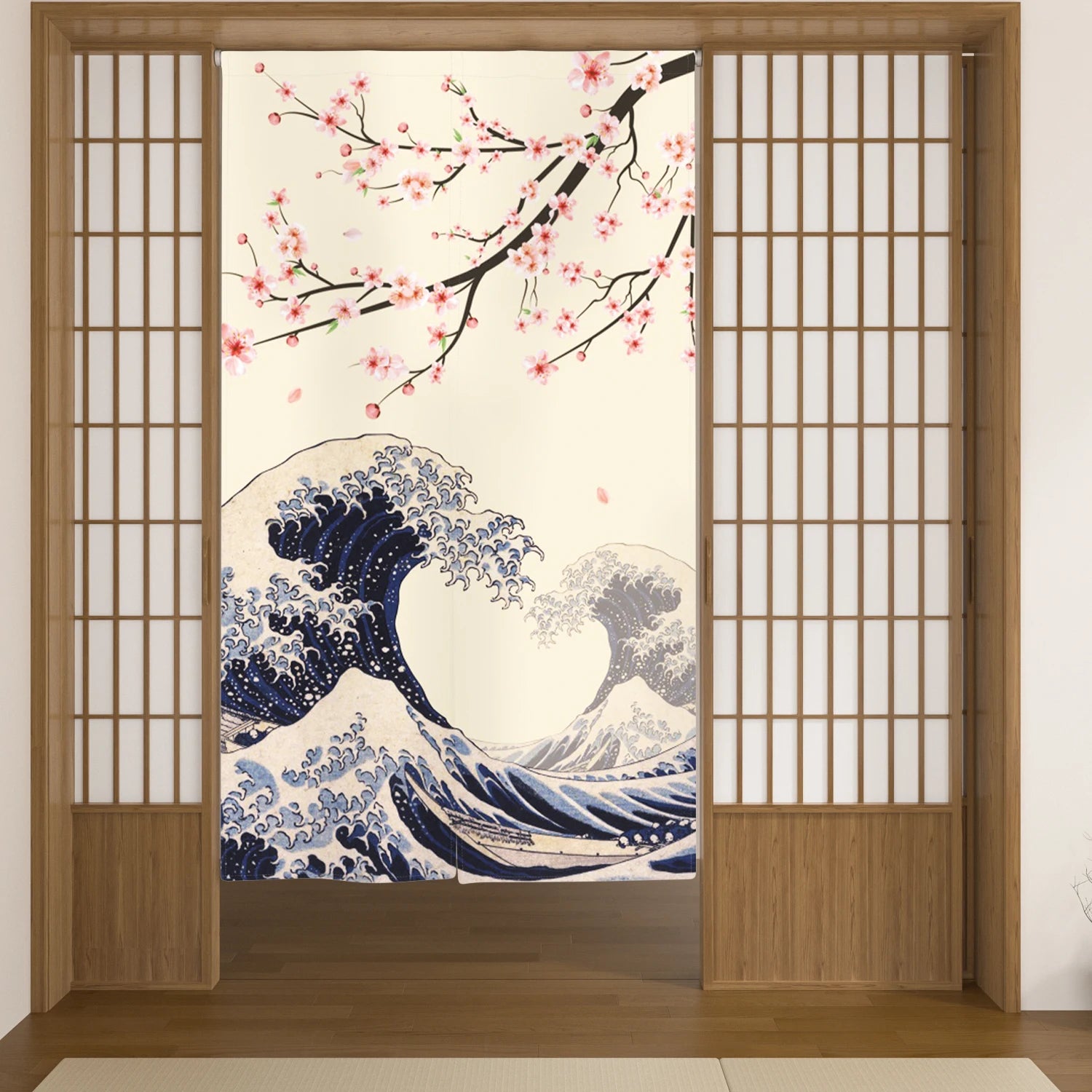 Rideau de Porte Japonais | Demi-Rideau Translucide – | Studio Nichijo Paris