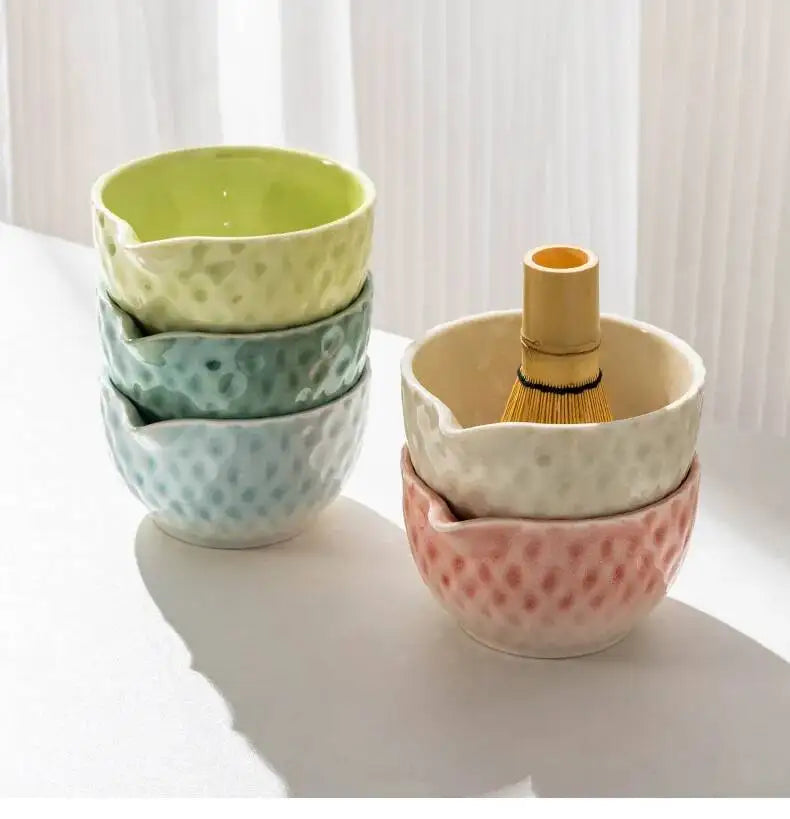 Ensemble Bols Matcha Céramique Émaillée Japonaise — Fabrication Artisanale – | Studio Nichijo Paris