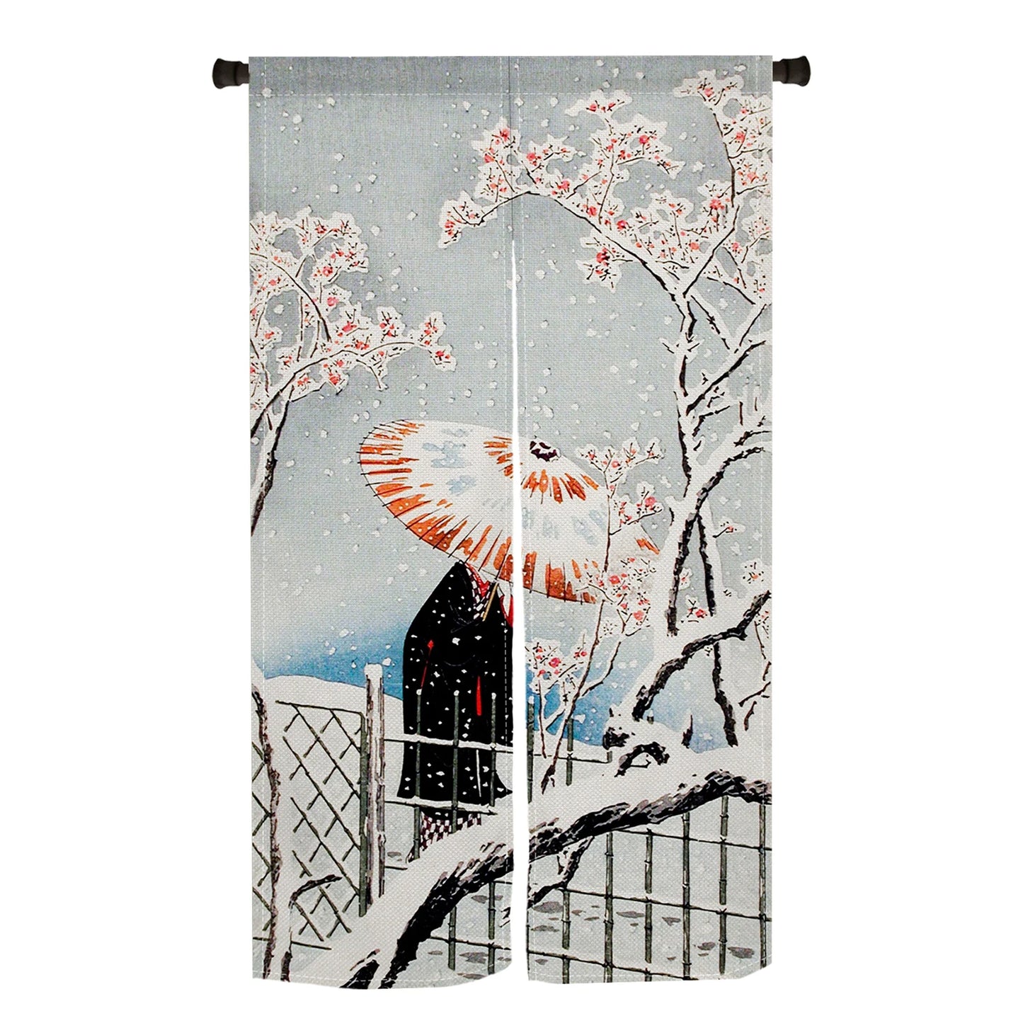 Rideau de Porte Japonais | Demi-Rideau Translucide – Ukiyo | Studio Nichijo Paris