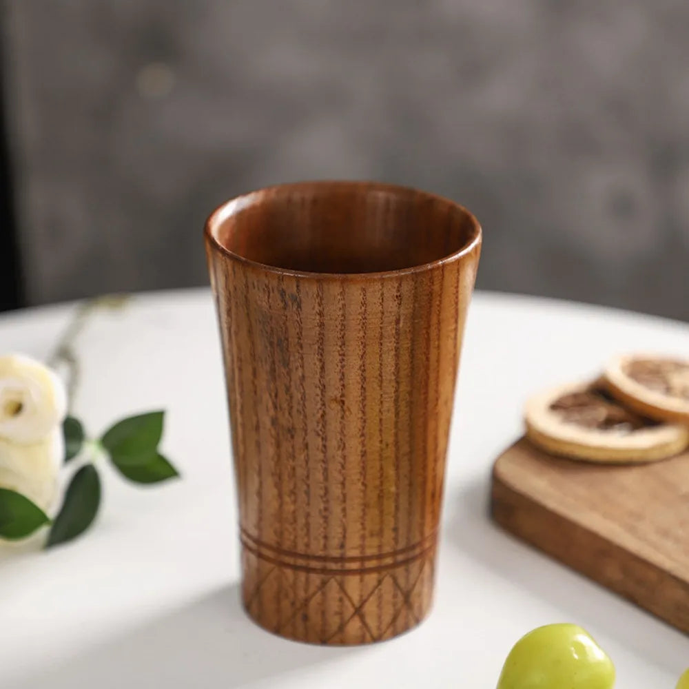 Tasses à thé en bois de style japonais anti-brûlure, faites à la main, anti-chute, rétro, pour café, fournitures de bar – | Studio Nichijo Paris