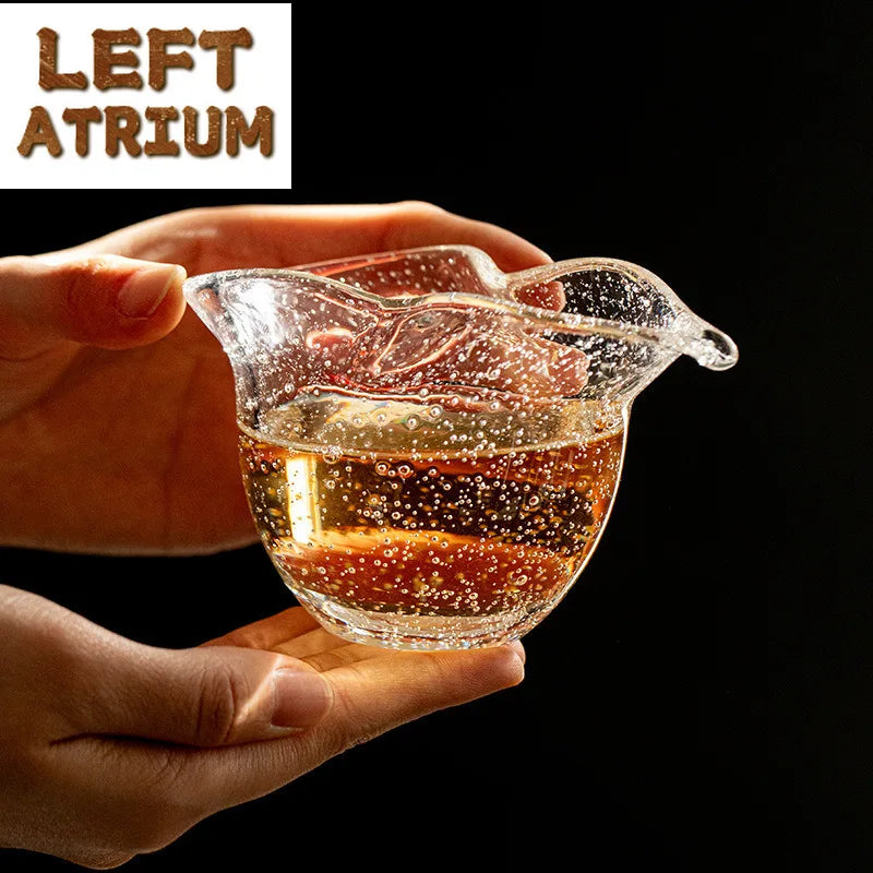 Tasse Thé Verre Cristal Fleur Japonais — Fabrication Artisanale – | Studio Nichijo Paris