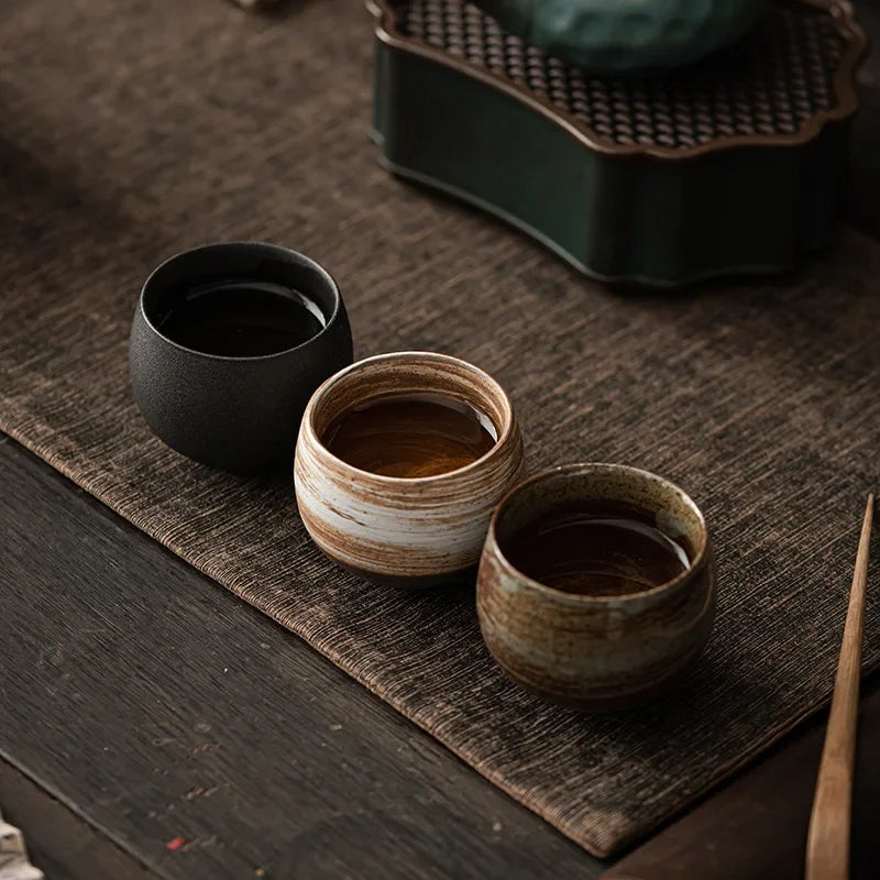 Tasse à Thé Grès Brute Vintage Japonaise – Fabrication Artisanale – | Studio Nichijo Paris