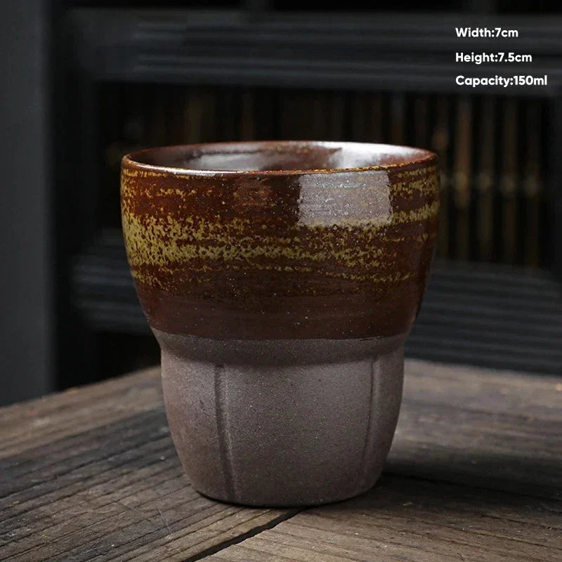 Tasse Expresso Poterie Japonaise Minimaliste 150ml, Fabrication Artisanale – Hikari | Studio Nichijo Paris