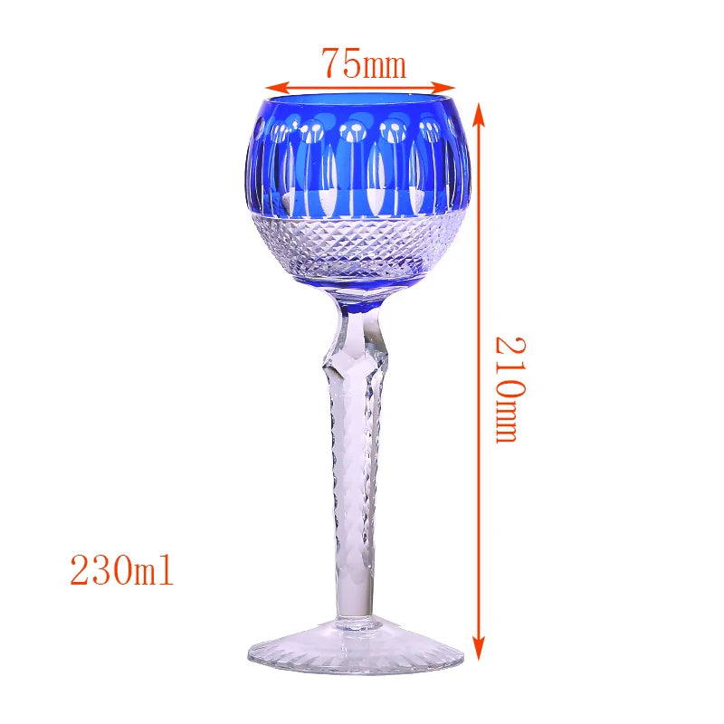 Verre à whisky et gobelet à vin en cristal taillé à la main, style japonais, en verre Edo Kiriko bleu - 5 modèles disponibles – blue 1 | Studio Nichijo Paris