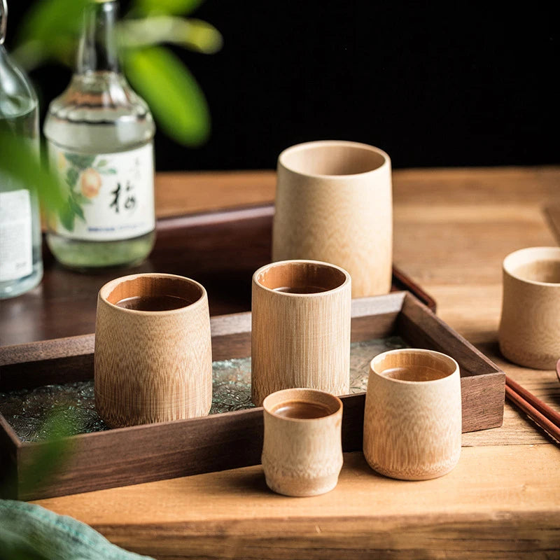 Tasse en Bambou Naturel Sculpté – Fabrication Artisanale – | Studio Nichijo Paris