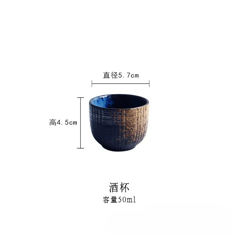 Tōji – Service à Saké en Céramique Artisanale – Carafe & 4 Tasses – Fabrication Artisanale – Tasse seule | Studio Nichijo Paris