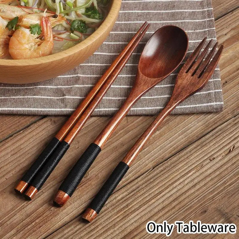 Set Couverts Bois Phoebe Baguettes Cuillère Fourchette Fait Main — Fabrication Artisanale – | Studio Nichijo Paris
