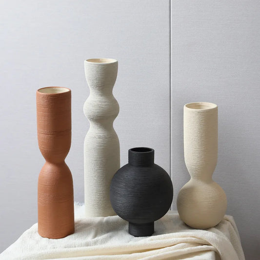 Ensemble Vases Céramique Wabi-Sabi – Fabrication Artisanale – | Studio Nichijo Paris