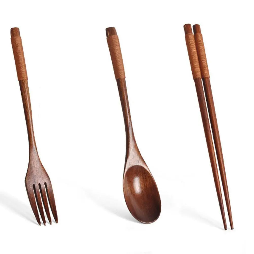 Set Couverts Bois Phoebe Baguettes Cuillère Fourchette Fait Main — Fabrication Artisanale – | Studio Nichijo Paris