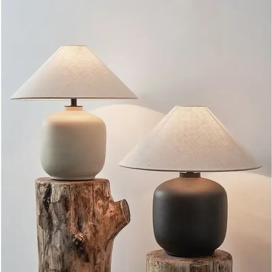 Lampe de Table Céramique Wabi-Sabi – Chevet & Salon – | Studio Nichijo Paris