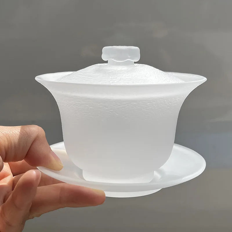 Gaiwan Verre Japonais Résistant à la Chaleur – Fabrication Artisanale – Nami | Studio Nichijo Paris