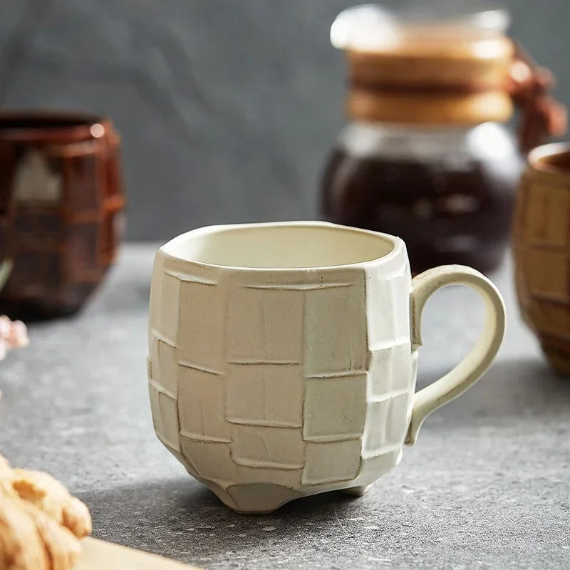 Mug Céramique Vintage Motif Floral, Fabrication Artisanale – | Studio Nichijo Paris