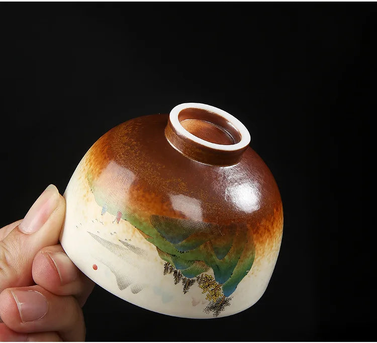 Tasse Céramique Vintage Japonaise Peinte à la Main – Fabrication Artisanale – | Studio Nichijo Paris