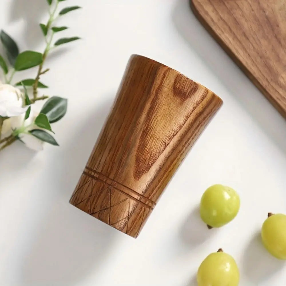 Tasse Bois Anti-Brûlure Fait Main Rétro Thé Café — Fabrication Artisanale – | Studio Nichijo Paris