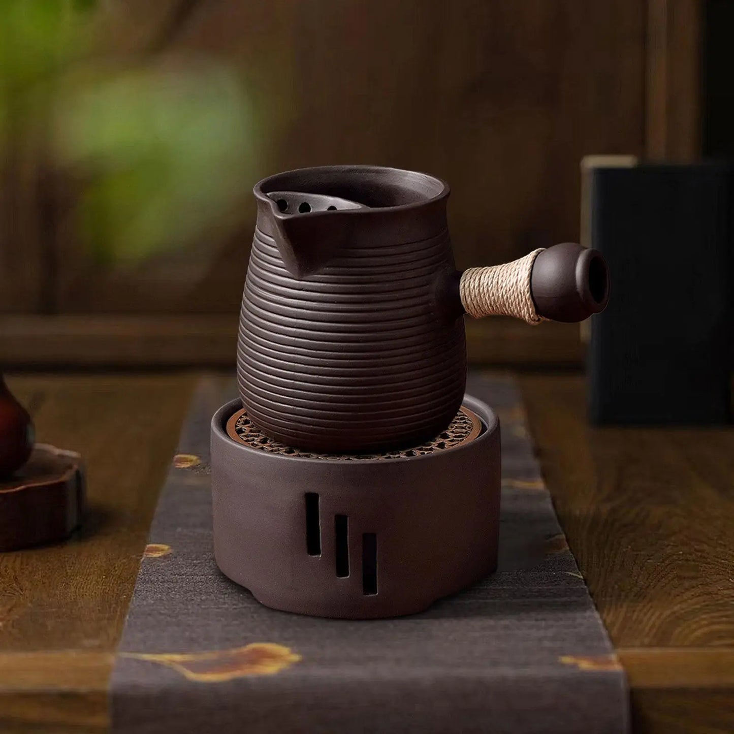 Théière en Céramique Traditionnelle – Fabrication Artisanale – Théière céramique traditionnelle Noire 350ml | Studio Nichijo Paris