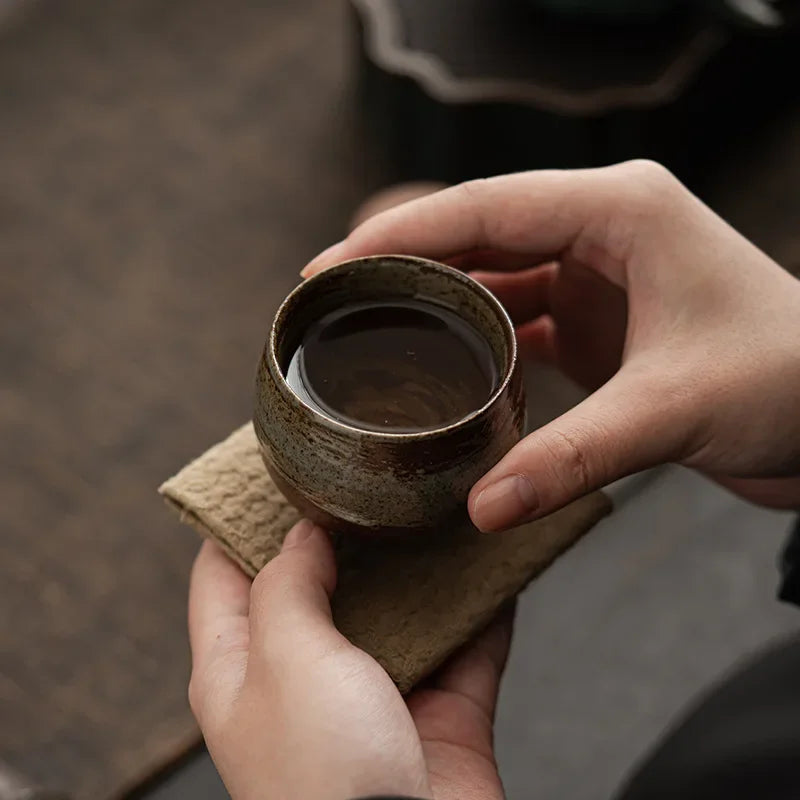 Tasse à Thé en Grès 80 ml — Fabrication Artisanale, Cérémonie du Thé – | Studio Nichijo Paris