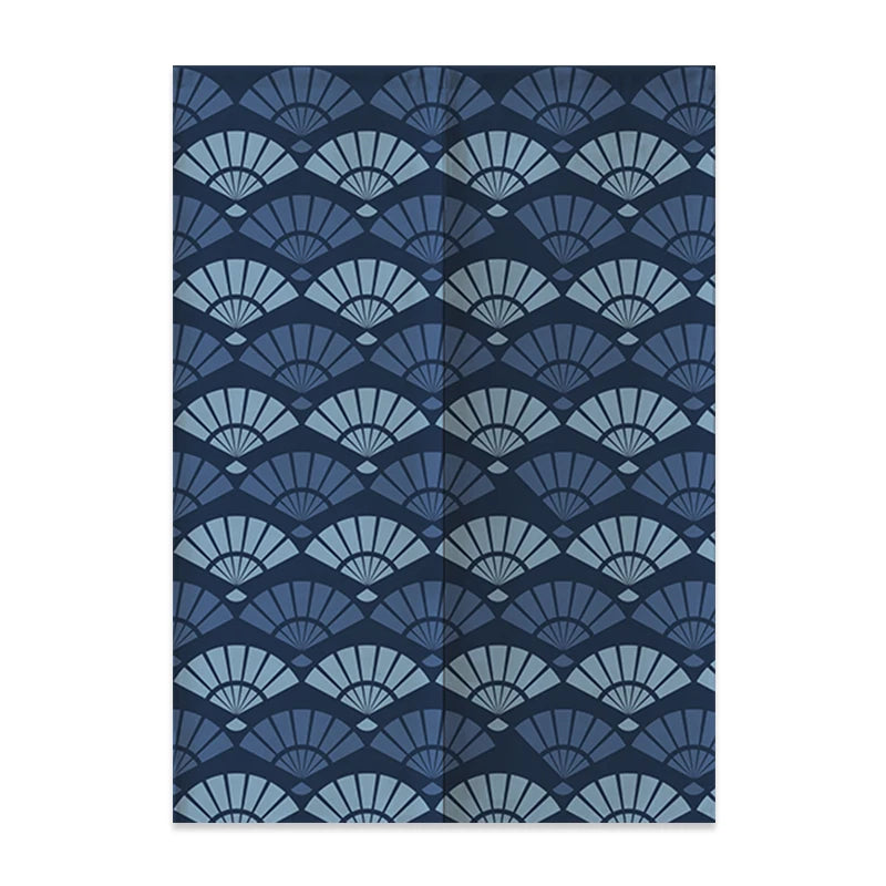 Rideau de Porte Japonais en Lin | Motif Mont Fuji & Vagues | Cloison Intérieure – | Studio Nichijo Paris