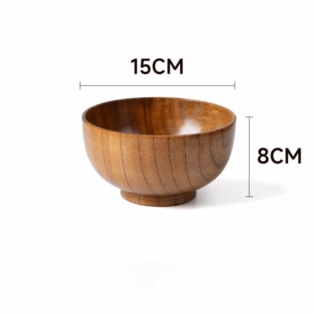 Bol Bois Fait Main Soupe Salade Vaisselle 12 Tailles — Fabrication Artisanale – 15cm | Studio Nichijo Paris