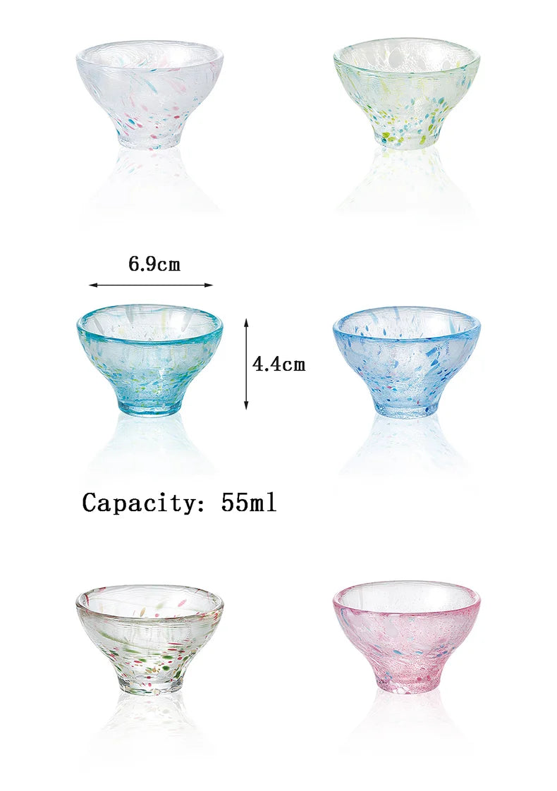 Tasse Thé Verre Cristal 55ml Cérémonie Kung Fu Saké 65 ml — Fabrication Artisanale – | Studio Nichijo Paris