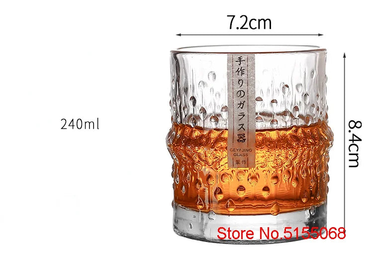 Verre à Whisky en Cristal Motif Bambou – Fabrication Artisanale – | Studio Nichijo Paris