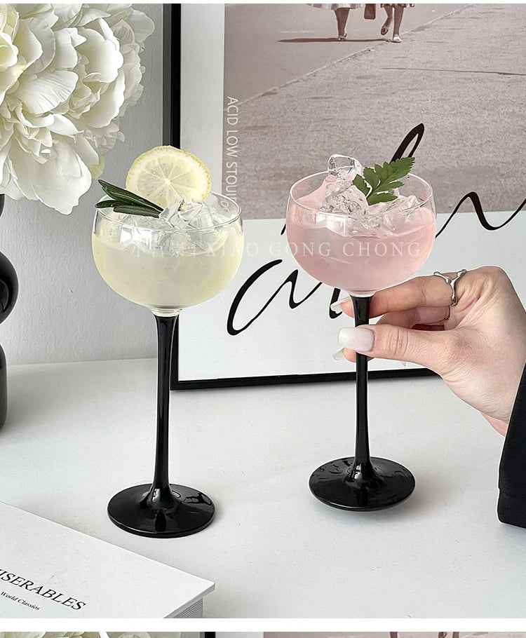 Verre Martini Cocktail Cristal Japonais Tour Pied Haut — Fabrication Artisanale – | Studio Nichijo Paris