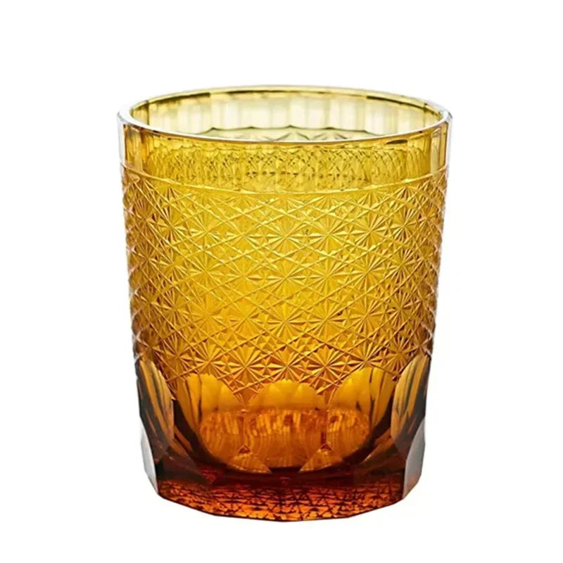 Verre Cristal Taillé Chrysanthème Edo — Fabrication Artisanale – | Studio Nichijo Paris