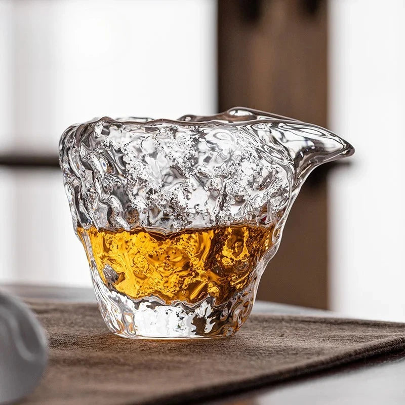 Pichet à Thé Verre Cristal Marteau Glacier Cha Hai — Fabrication Artisanale – | Studio Nichijo Paris