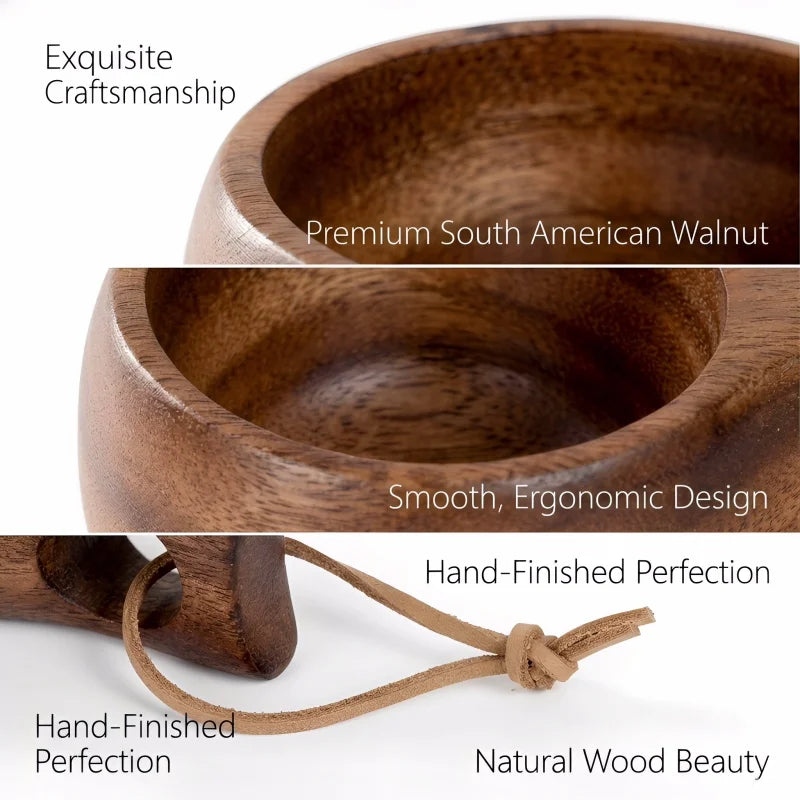 Tasse en bois faite à la main, bois d'acacia, tasse à café, thé, lait, kuksa finlandaise, vaisselle pour le petit-déjeuner à la maison, vaisselle de style japonais – | Studio Nichijo Paris