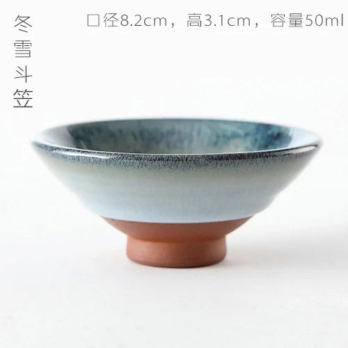Tasse à Thé en Verre Borosilicaté, Céladon Yue Kiln — Fabrication Artisanale, Service Kung Fu – Emo | Studio Nichijo Paris