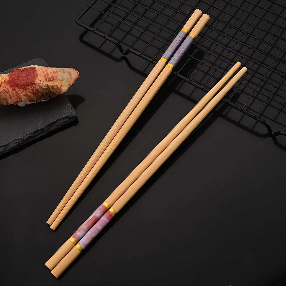Baguettes en bois de bambou faites à la main, 5 paires, réutilisables, naturelles, japonaises, sushi, nourriture, chat, fleur, multi-documents – | Studio Nichijo Paris