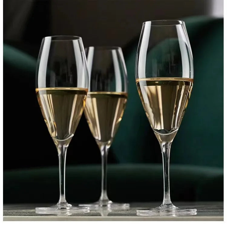 Verre Vin Rouge Cristal Japonais Pied Bas Flûte Champagne 200 ml — Fabrication Artisanale – | Studio Nichijo Paris