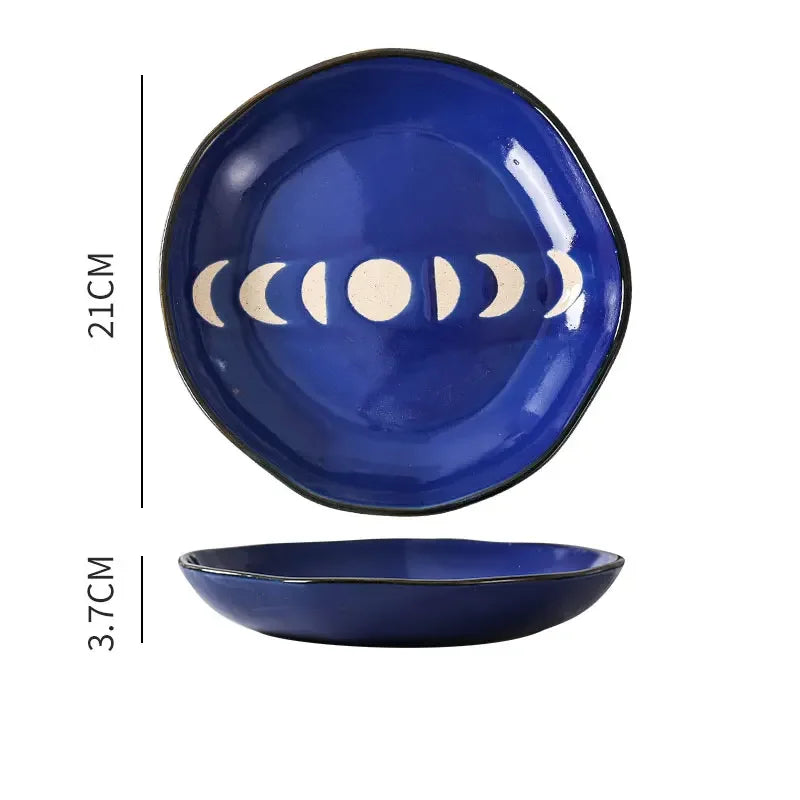 Assiette Céramique Peinte à la Main, Fabrication Artisanale – 03-8-inch | Studio Nichijo Paris