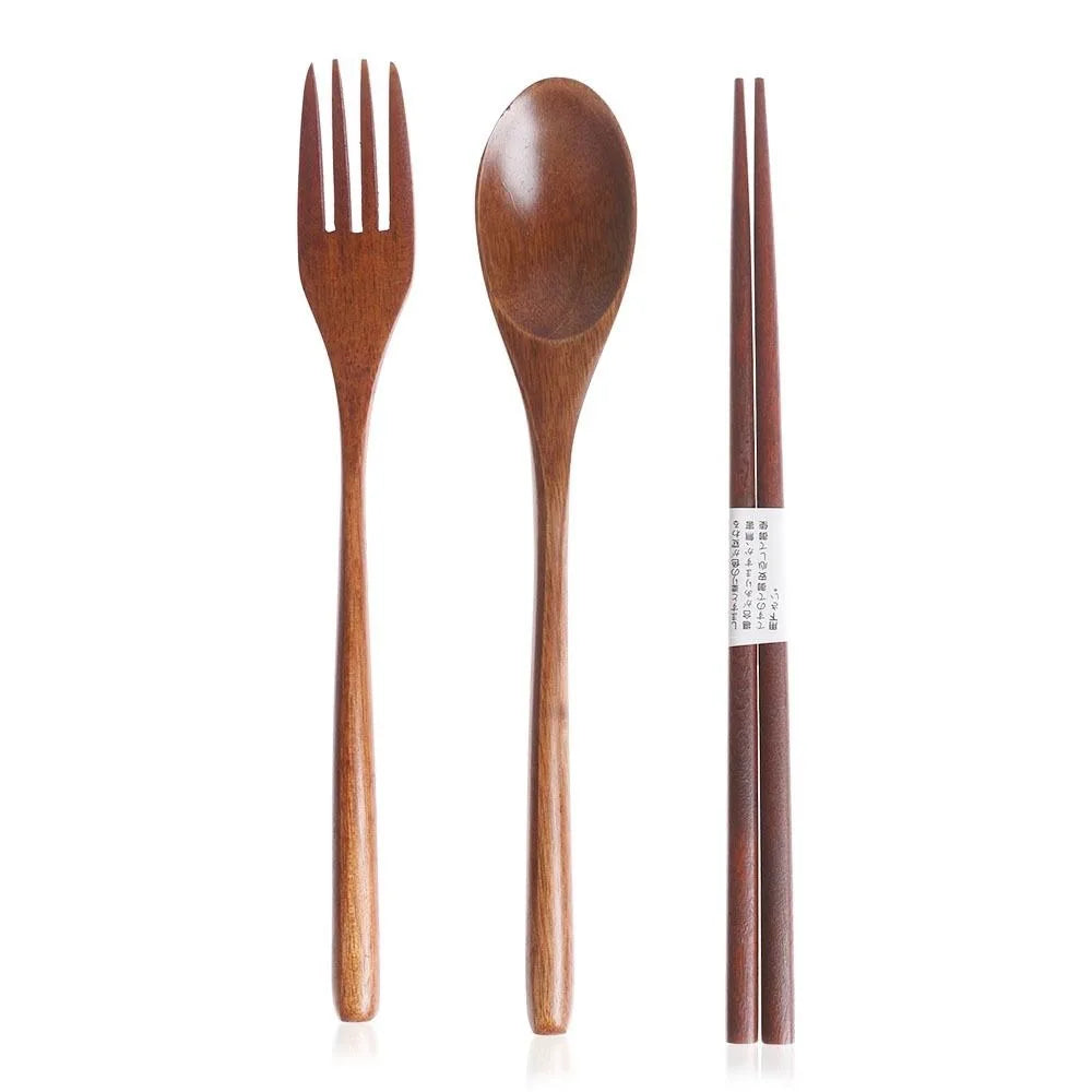 Couverts Voyage Bois Naturel Japonais Baguettes Cuillère Fourchette — Fabrication Artisanale – Utsutsu | Studio Nichijo Paris