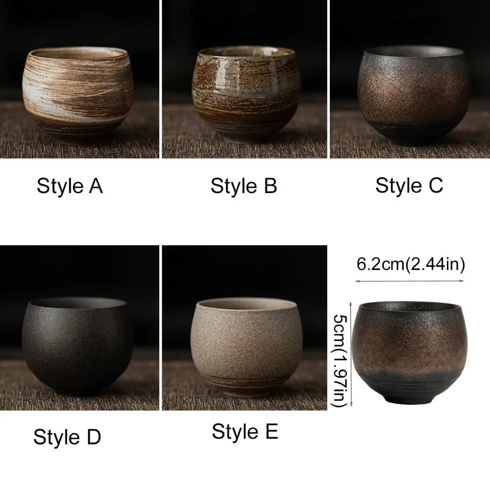 Tasse à Thé Grès Japonais Style Ancien 80ml, Fabrication Artisanale – | Studio Nichijo Paris