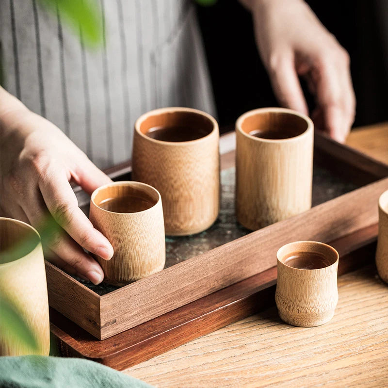 Tasse en Bambou Naturel Sculpté – Fabrication Artisanale – | Studio Nichijo Paris