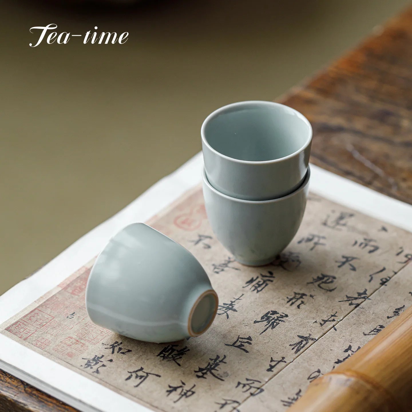 Bol à Thé Porcelaine Ru Kiln Japonais 220ml, Fabrication Artisanale – | Studio Nichijo Paris