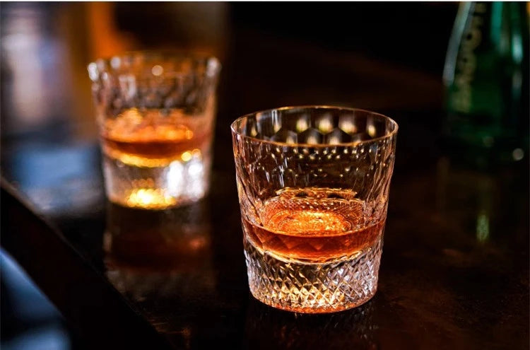 Verre Cristal Nid d’Abeille Edo Coffret Bois 250ml — Fabrication Artisanale – | Studio Nichijo Paris