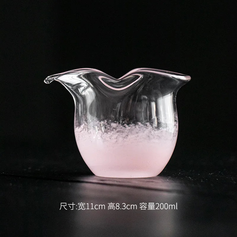 Tasse Thé Verre Cristal Fleur Japonais — Fabrication Artisanale – Kei | Studio Nichijo Paris