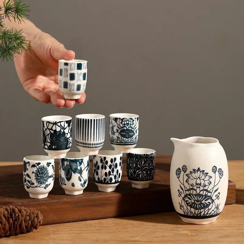 Service à Saké Céramique – Grand Coffret Dégustation – Fabrication Artisanale – | Studio Nichijo Paris