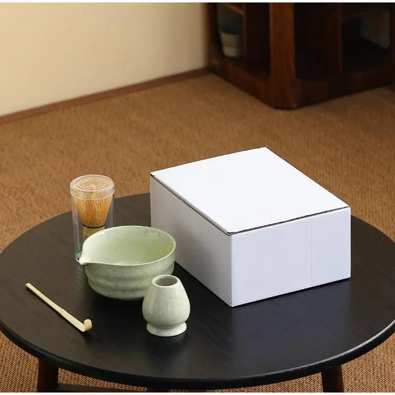 Service à Thé Matcha — Bol Céramique & Fouet Bambou — Fabrication Artisanale – | Studio Nichijo Paris