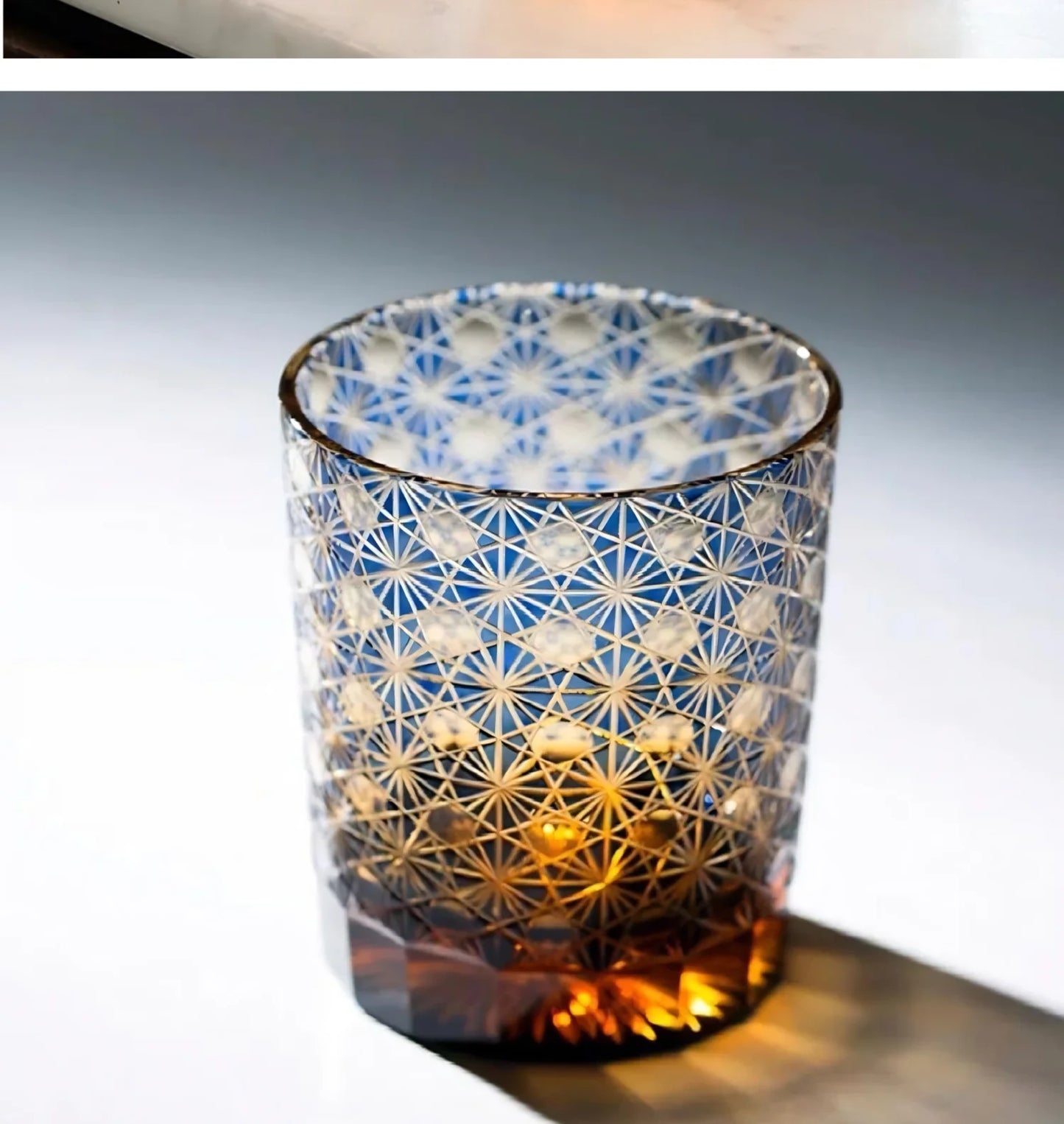 Verre Whisky Edo Kiriko Cristal Coupé Luxe Japonais — Fabrication Artisanale – | Studio Nichijo Paris