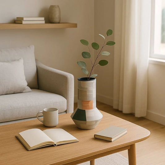 Vase Céramique Wabi-Sabi Peint Main – Kaori – | Studio Nichijo Paris