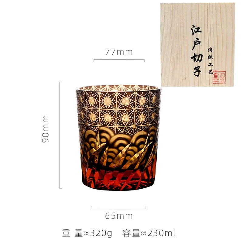 Verre Saké Cristal Nuages Auspicieux Fait Main — Fabrication Artisanale – Black auspicious clo | Studio Nichijo Paris