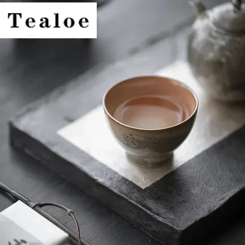 Tasses Thé Porcelaine Cuite Feu Bois Fait Main Lot 2 Encre 50ml — Fabrication Artisanale – | Studio Nichijo Paris